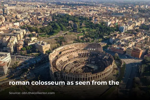 roman colosseum as seen from the air