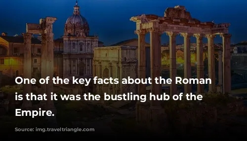 One of the key facts about the Roman Forum is that it was the bustling hub of the Roman Empire.