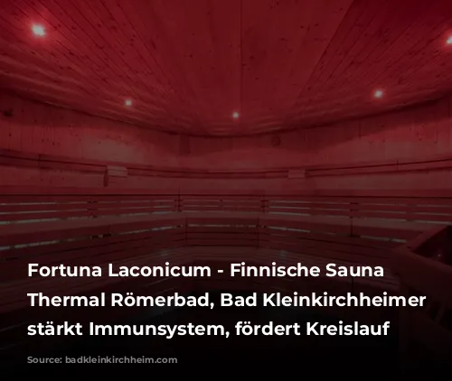 Fortuna Laconicum - Finnische Sauna im Thermal Römerbad, Bad Kleinkirchheimer Bergbahnen, stärkt Immunsystem, fördert Kreislauf