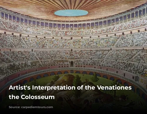 Artist's Interpretation of the Venationes at the Colosseum