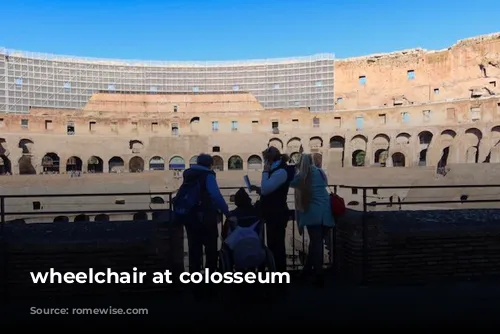 wheelchair at colosseum