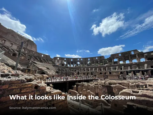 What it looks like Inside the Colosseum