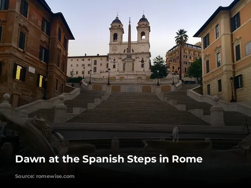 Dawn at the Spanish Steps in Rome