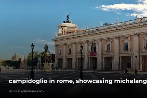 campidoglio in rome, showcasing michelangelo's design