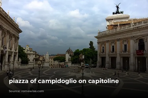 piazza of campidoglio on capitoline hill