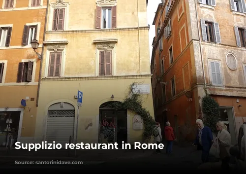 Supplizio restaurant in Rome