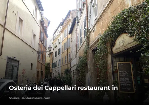 Osteria dei Cappellari restaurant in Rome