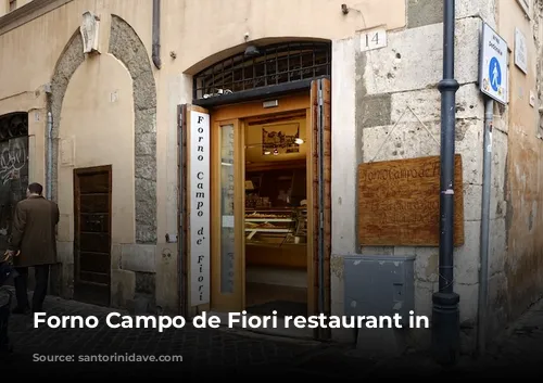 Forno Campo de Fiori restaurant in Rome