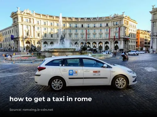 how to get a taxi in rome