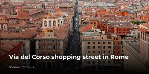 Via del Corso shopping street in Rome